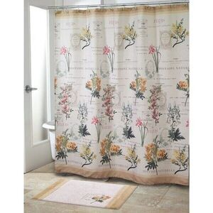 Alana Avanti Linens Botanical Floral Shower Curtain‎ Standard Size
